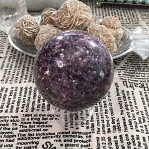 🕉Sold!🕉AAA Grade Lepidolite Sphere With Smokey I